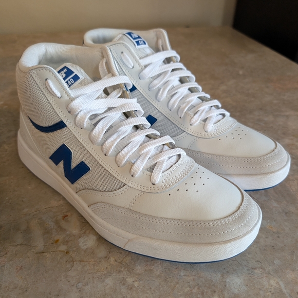 New Balance 440 Classic White-Blue High-Top Sneakers (2022) Men Size 10.5 No Box - Picture 3 of 14